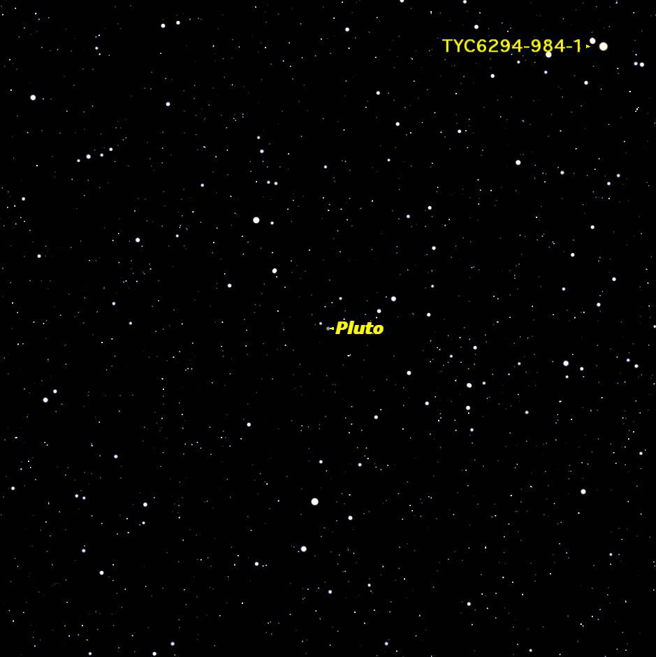 pluto in a telescope